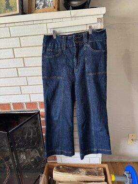 Mica Denim HIgh-Rise, Cropped Wide-Leg Jeans - Size 30